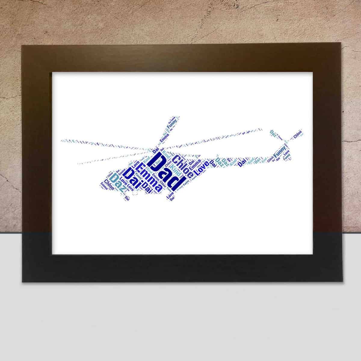 Helicopter word art