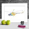 Personalised Helicopter word art print