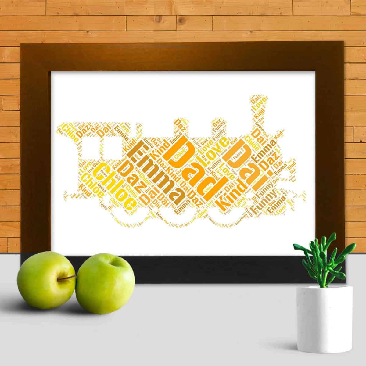 Personalised Steam Train Name Print – Custom Word Art - Image 3