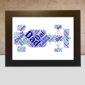 F1 racing car word art print