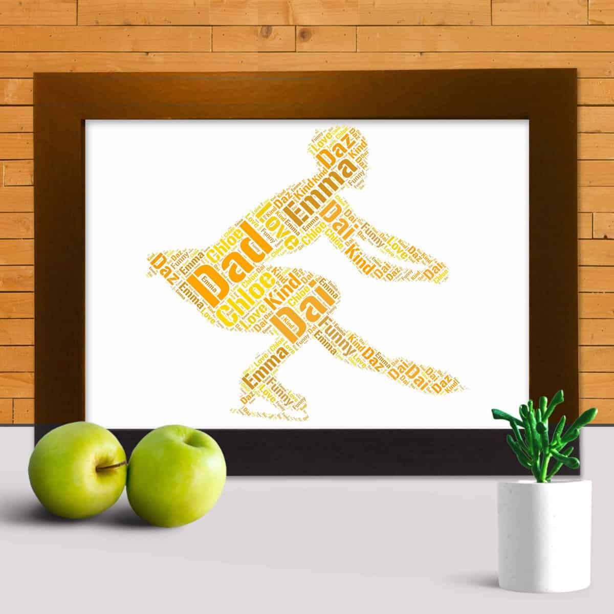 skating word art