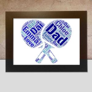 Table Tennis word art print