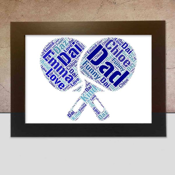 Table Tennis word art print