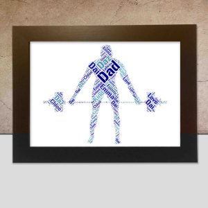 Personalised weight lifter word art