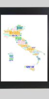 Italy word art print