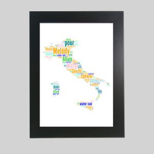 Italy word art print