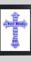 Religious Cross word art