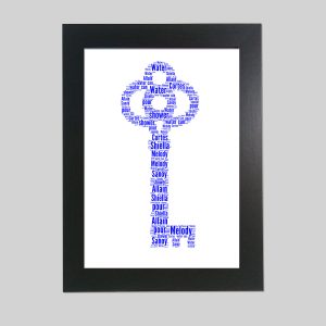 Door key word art print