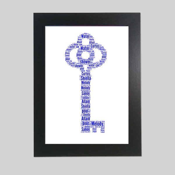 Door key word art print