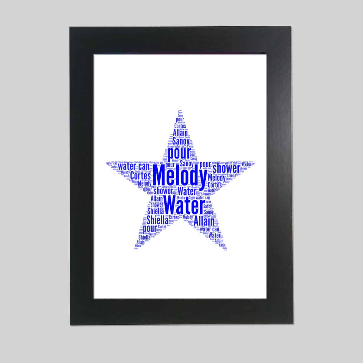 Star word art print