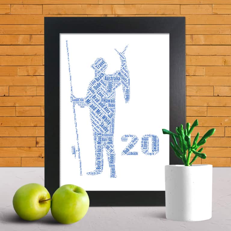 Fisherman 20th word art print