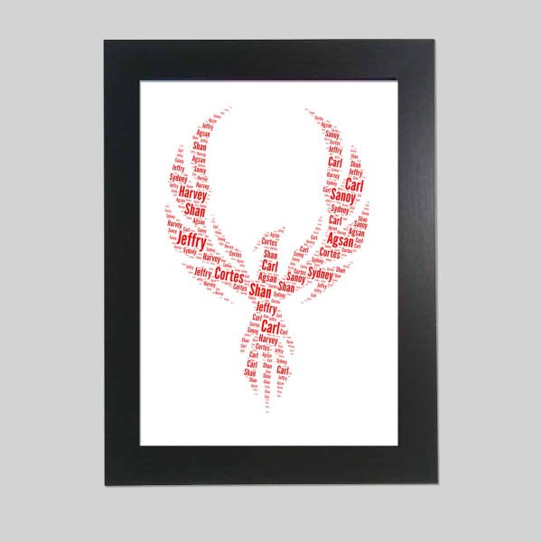 personalised phoenix word art