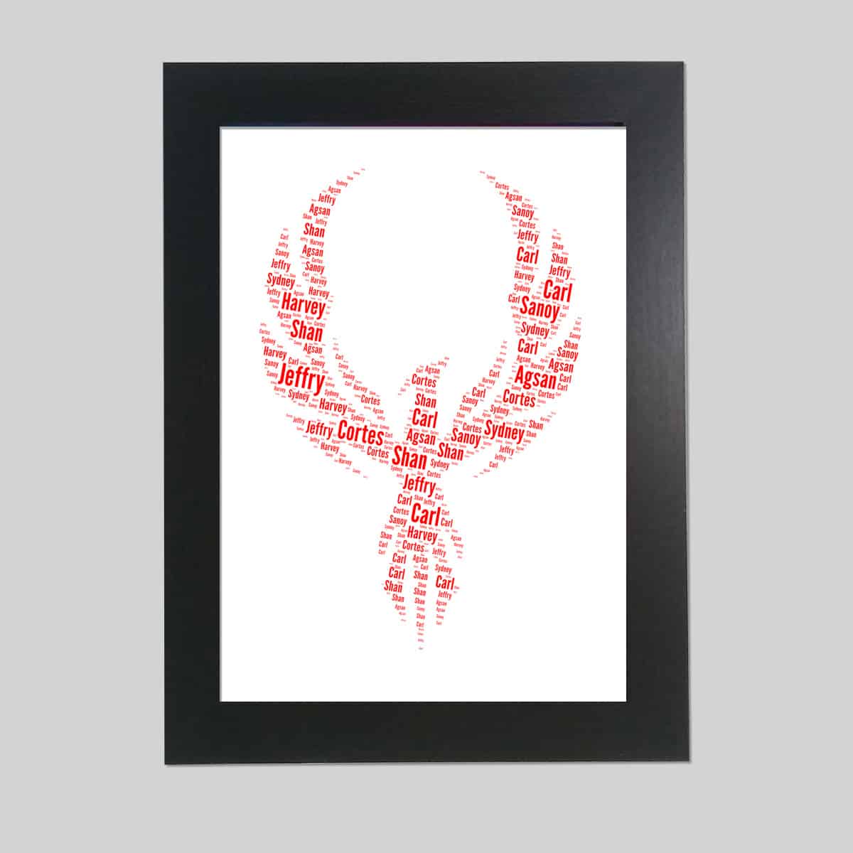 personalised phoenix word art