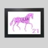 Personalised Horse 21st word art