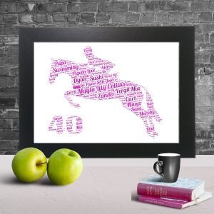 Horse Riding 40th word art