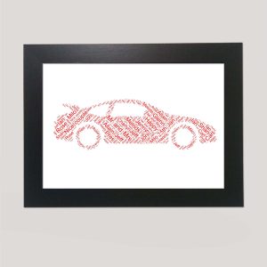 Porsche car word art