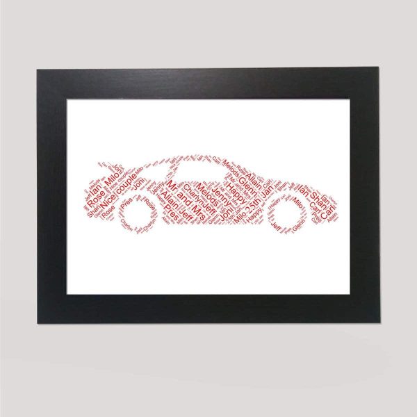 Porsche car word art