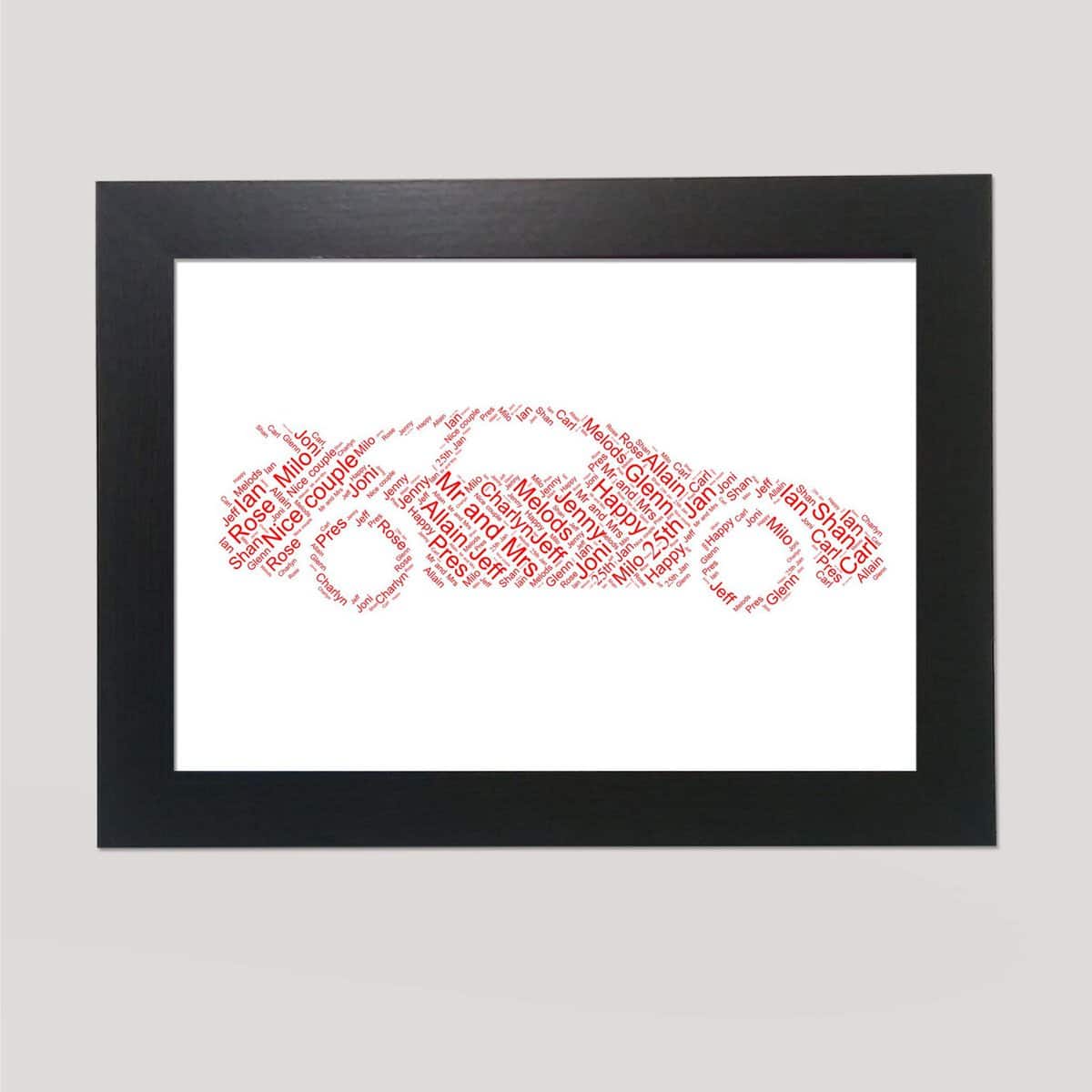 Porsche car word art