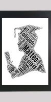Graduation man word art