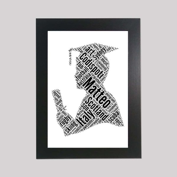 Graduation man word art