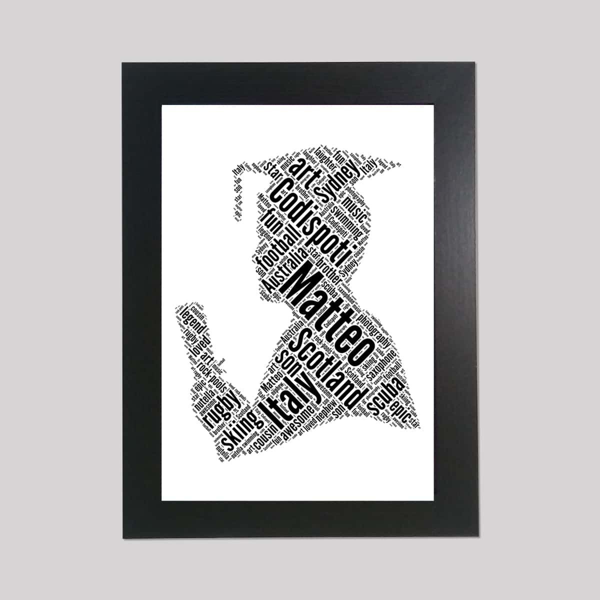 Graduation man word art
