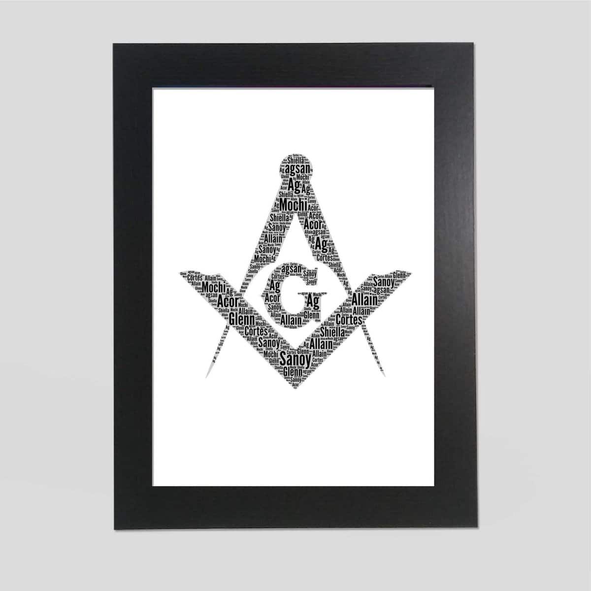 Masonic word art