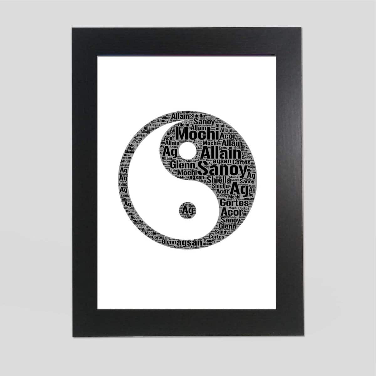 Yin Yang word art