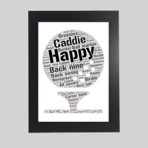 Word art print of Golfball