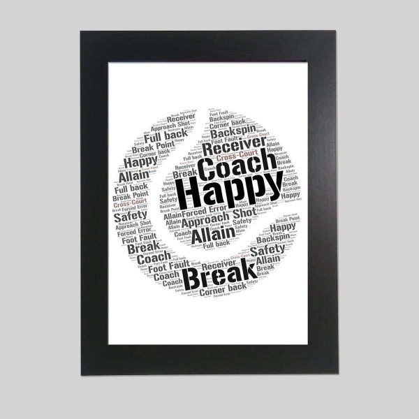 Word art print of Tennis Ball