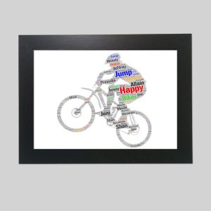 Biker word art print