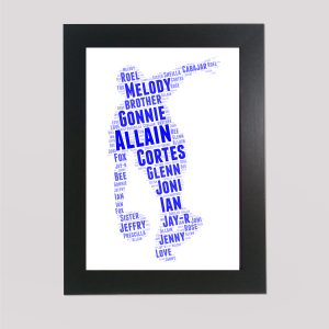 Word art print of a Bowling player