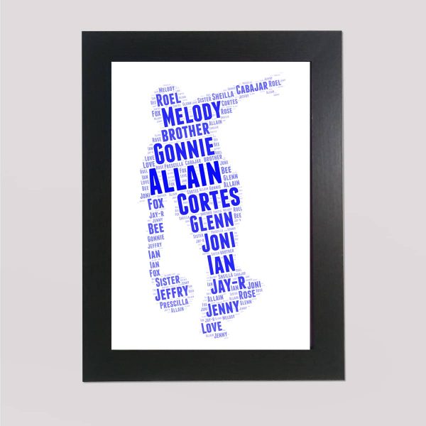 Word art print of a Bowling player