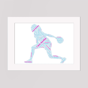 Word art print of a female bowler