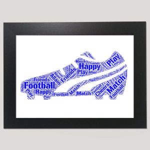 Word art print of a Football boot