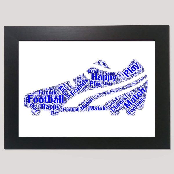 Word art print of a Football boot