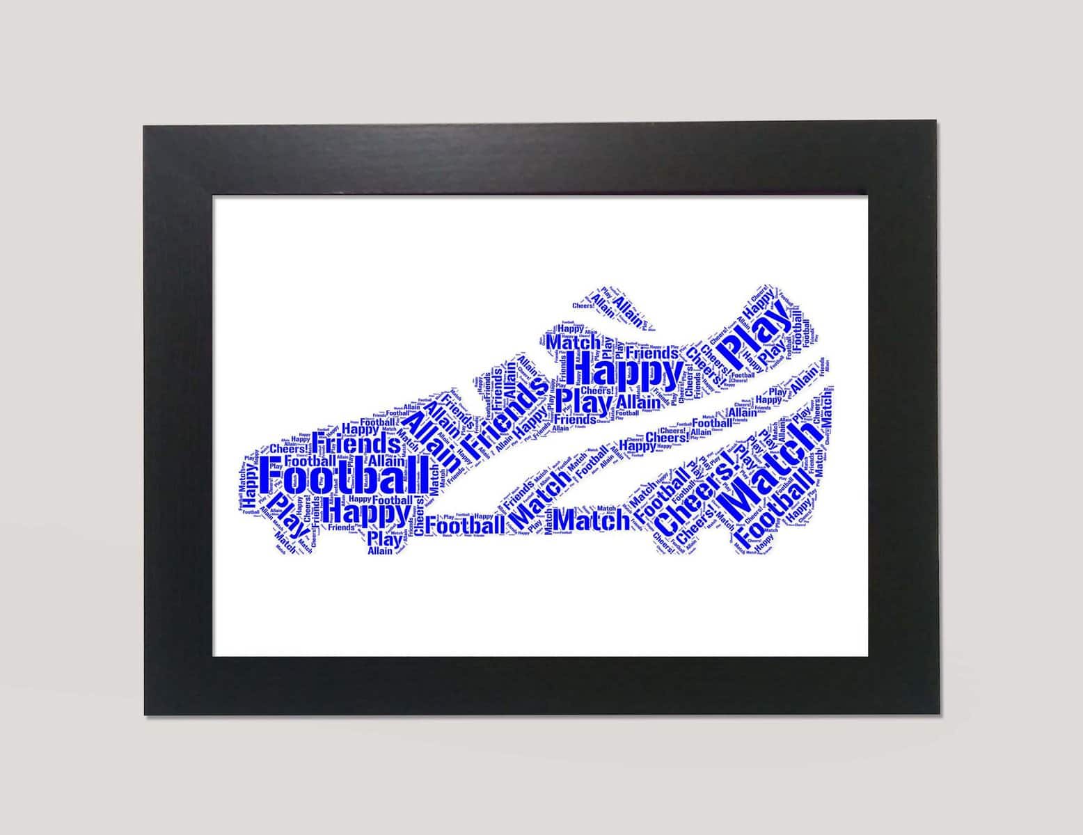 Word art print of a Football boot