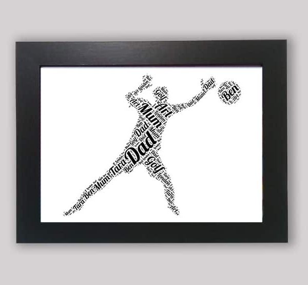 Goalkeeper word art print