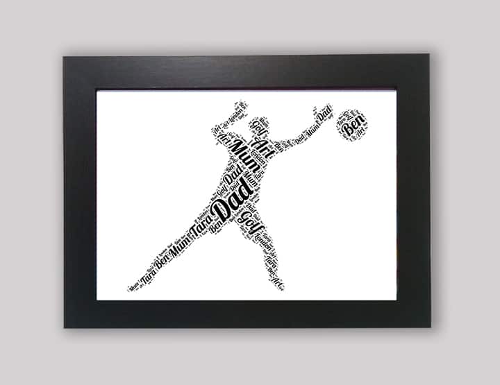 Goalkeeper word art print