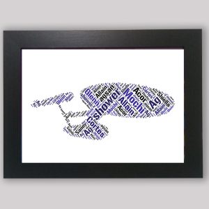 Star Trek word art print