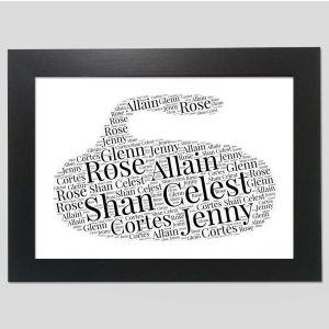 Curling stone word art