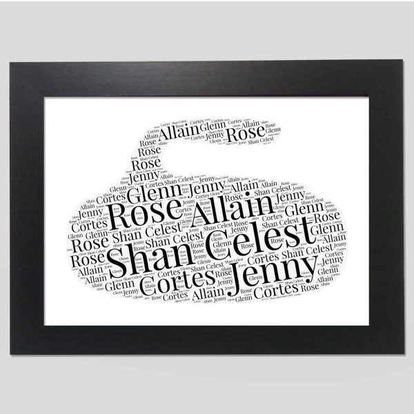 Curling stone word art