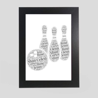 Ten pin Bowling word art
