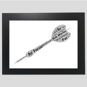 Dart word art print