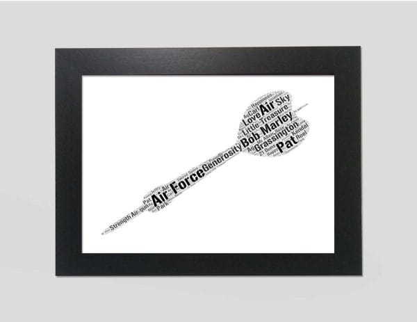 Dart word art print