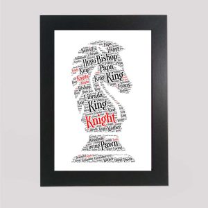 Chess Knight word art