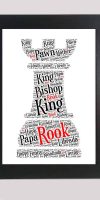 Chess Rook word art print
