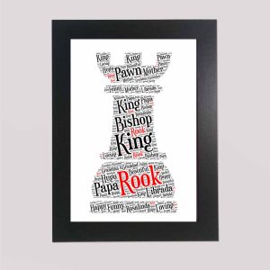 Chess Rook word art print