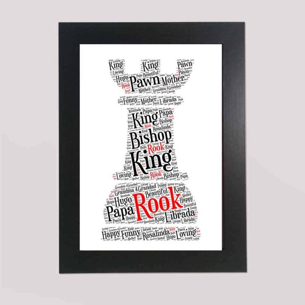 Chess Rook word art print