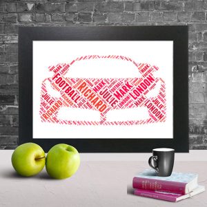Ferrari word art print