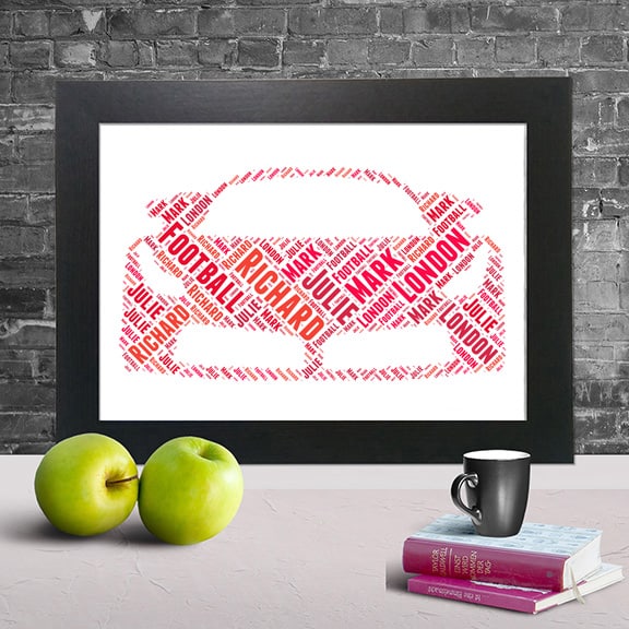 Ferrari word art print